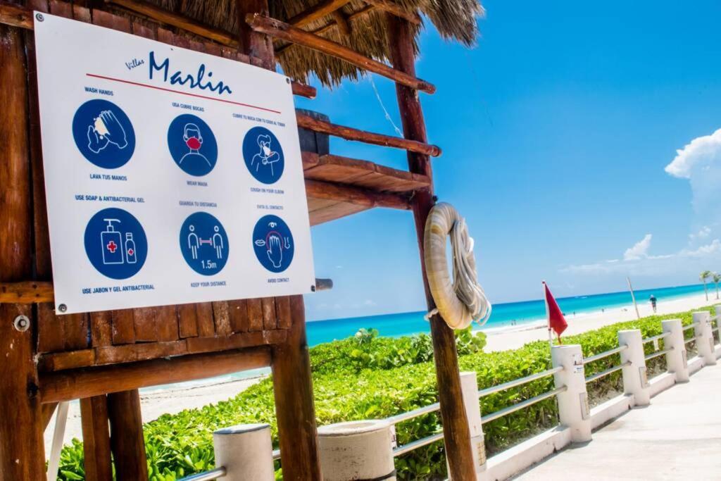 קנקון Villas Marlin 108, A Pie De Playa, Albercas, Jacuzi, Ubicacion Inmejorable מראה חיצוני תמונה