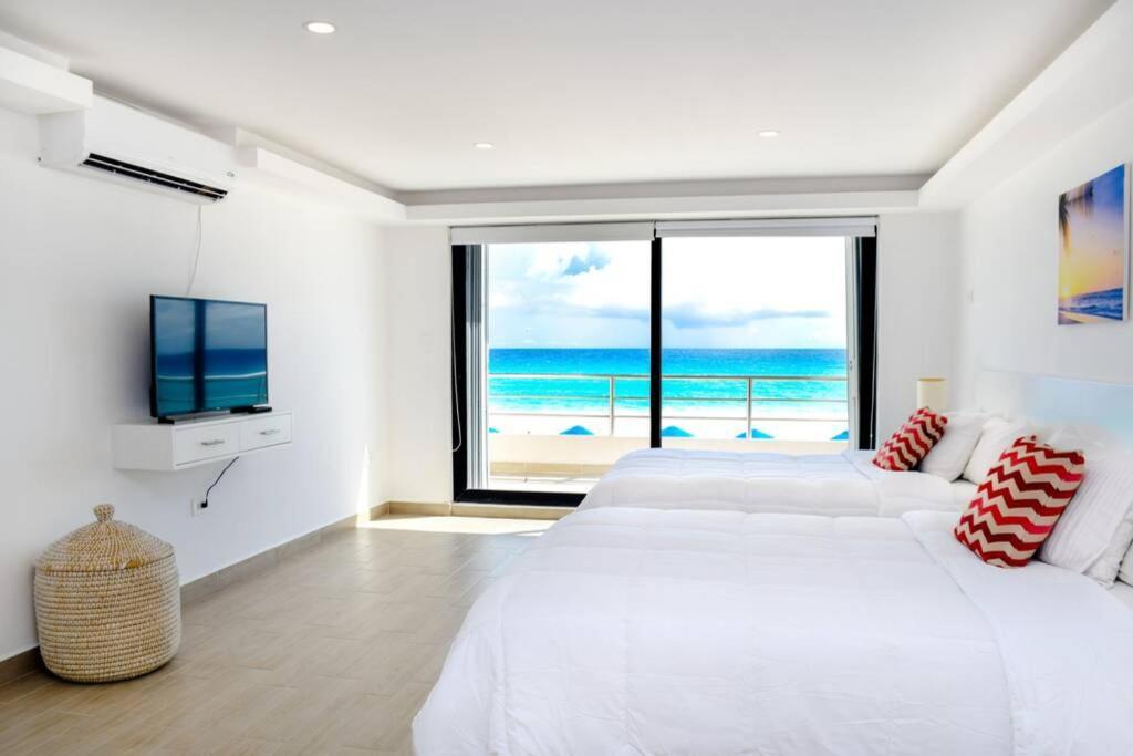 קנקון Villas Marlin 108, A Pie De Playa, Albercas, Jacuzi, Ubicacion Inmejorable מראה חיצוני תמונה